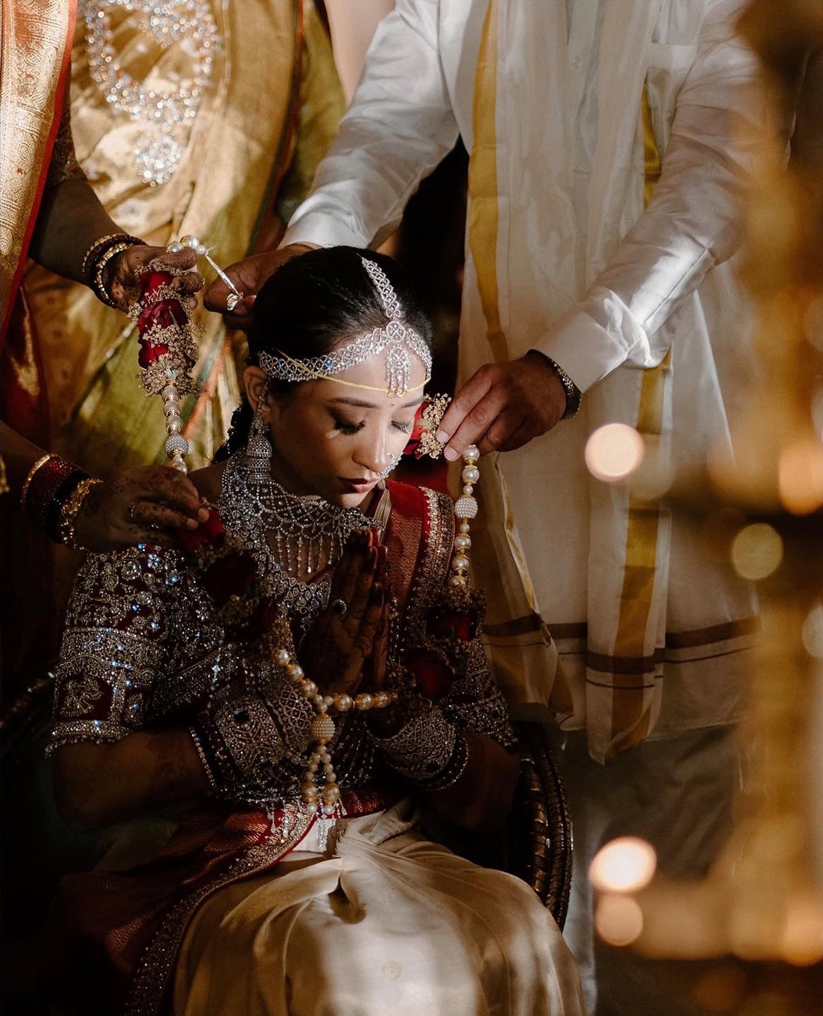 A bride wearing ARTHYA